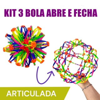 Bola Mágica Maluca Divertida Expansível Brinquedo Abre E Fecha Ao Lançar kit 1/2/3 em Oferta na Shopee