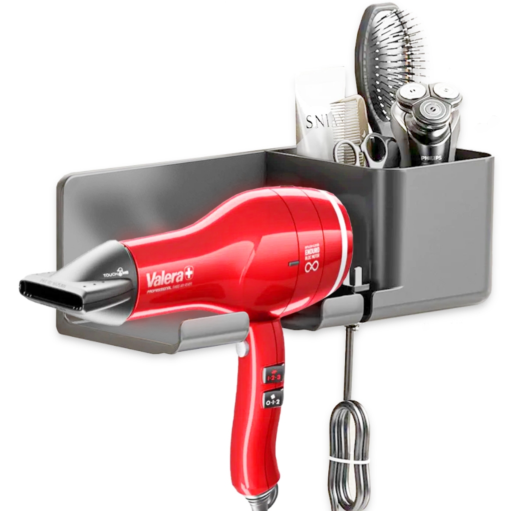 Suporte Secador De Cabelos Escova Adesivo Parede Banheiro
