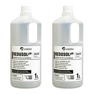 Kit 2x Redutor de pH e Alcalinidade Para Piscinas Redusol pH- 1 Litro em Oferta na Shopee