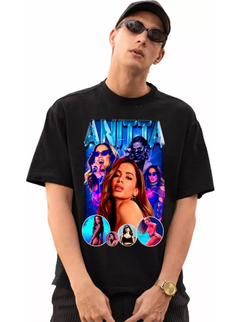 Camiseta Anitta Cantora Funk Camisa Moda Blusa Personalizada