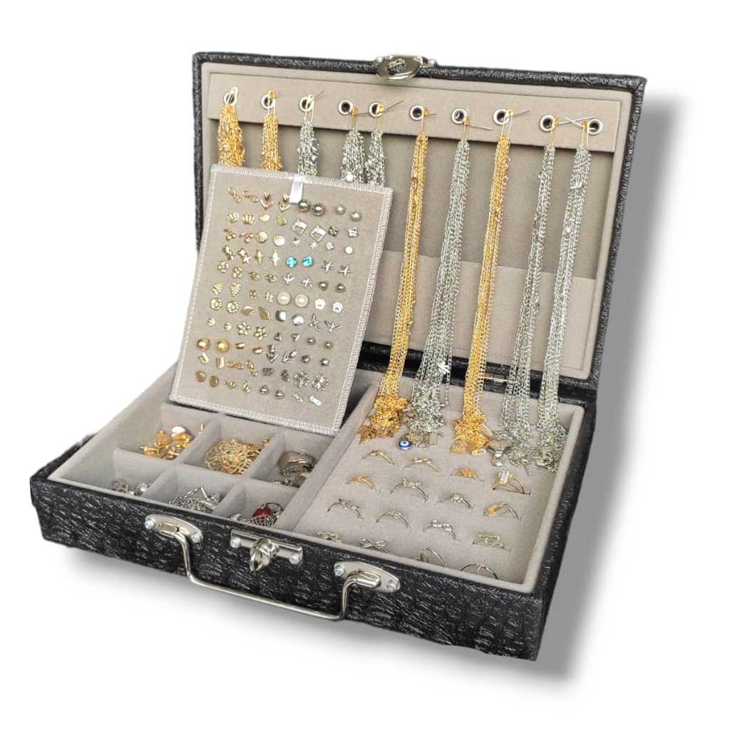 Semi Joia 50 peças Banhadas a Ouro e Prata Maior Variedade da Internet em Oferta na Shopee