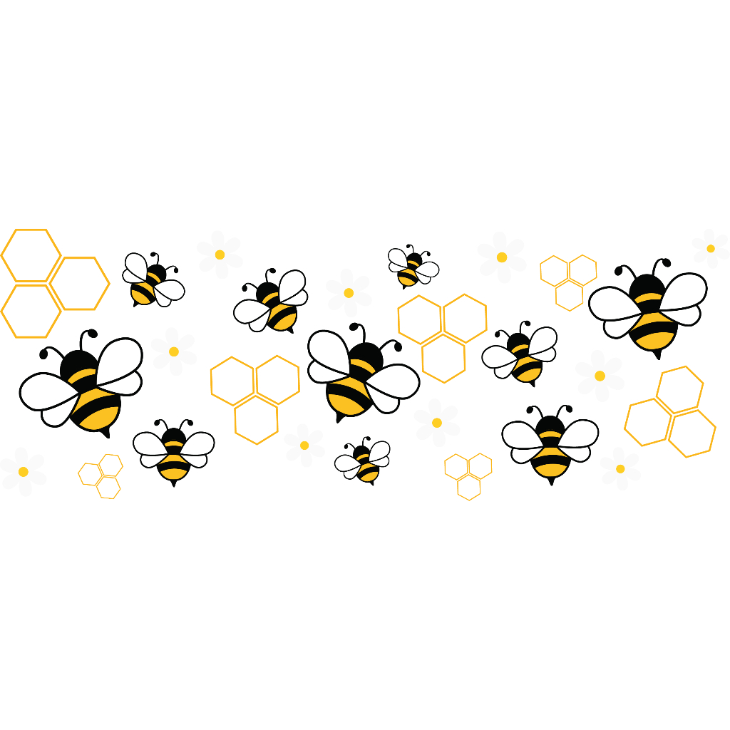 Adesivo a prova d'agua, etiqueta de tranferência para personalização de vidro, cerâmica, plástico Tema Abelha  116 em Oferta na Shopee