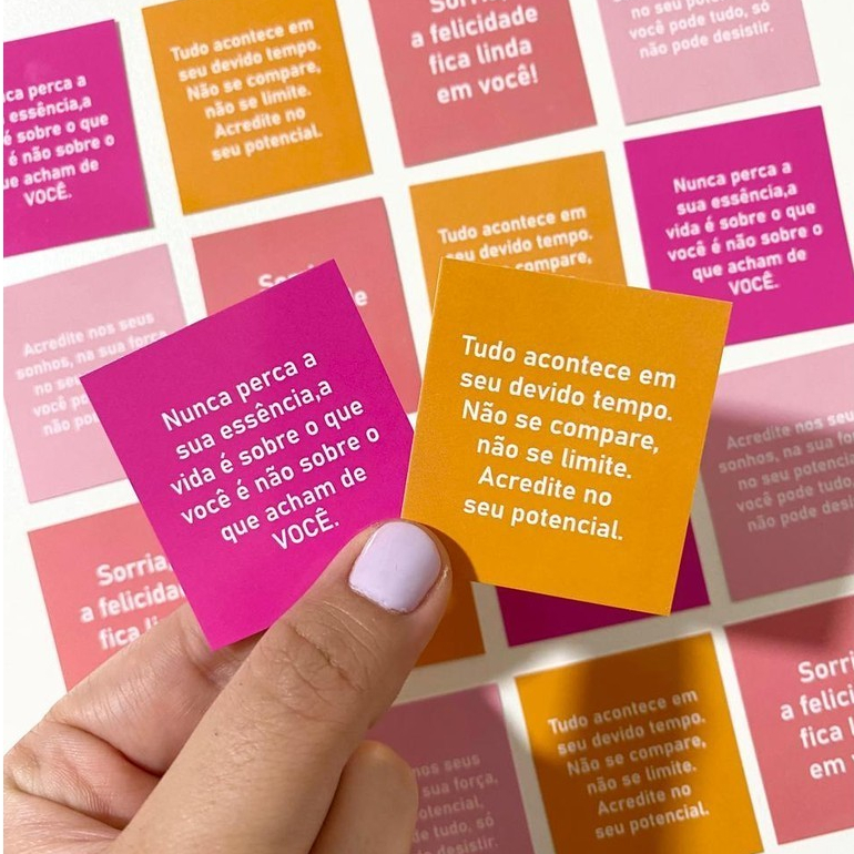 Mini Tags Agradecimento Frases Motivacionais Cores Vivas Pronta Entrega 4x5cm em Oferta na Shopee