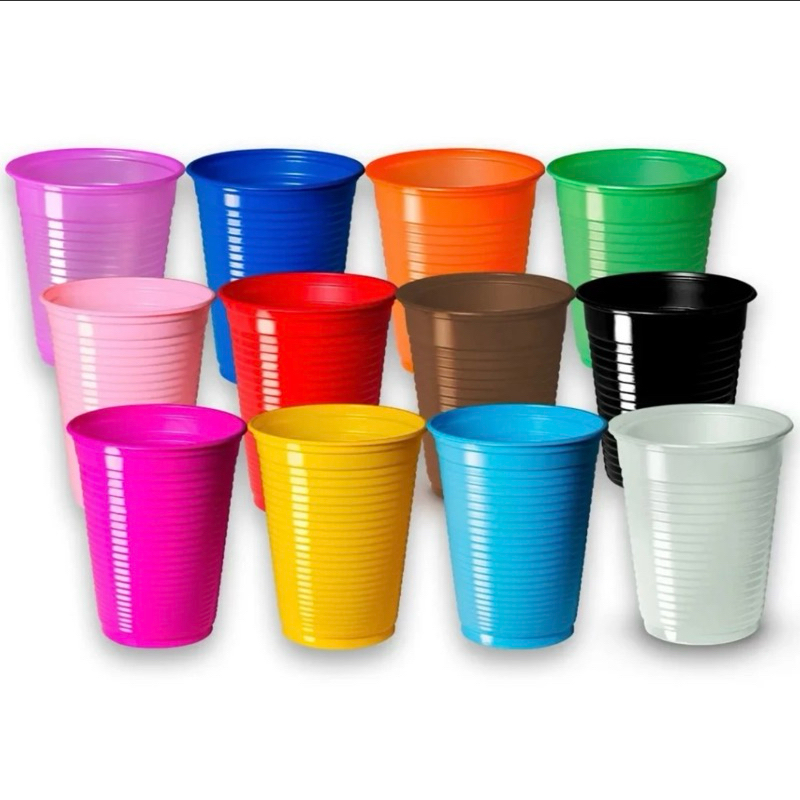 50~350 Copo Descartável 200ml P/ Festa CORES// - Home & Living