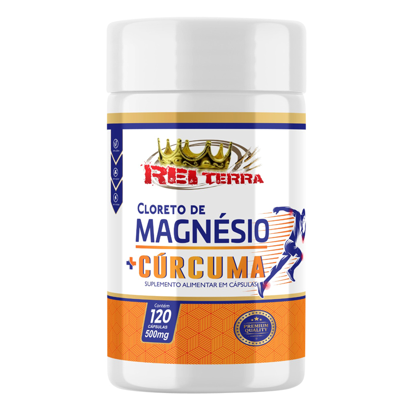 Cloreto de Magnésio com Curcuma 120caps 500mg -Rei Terra