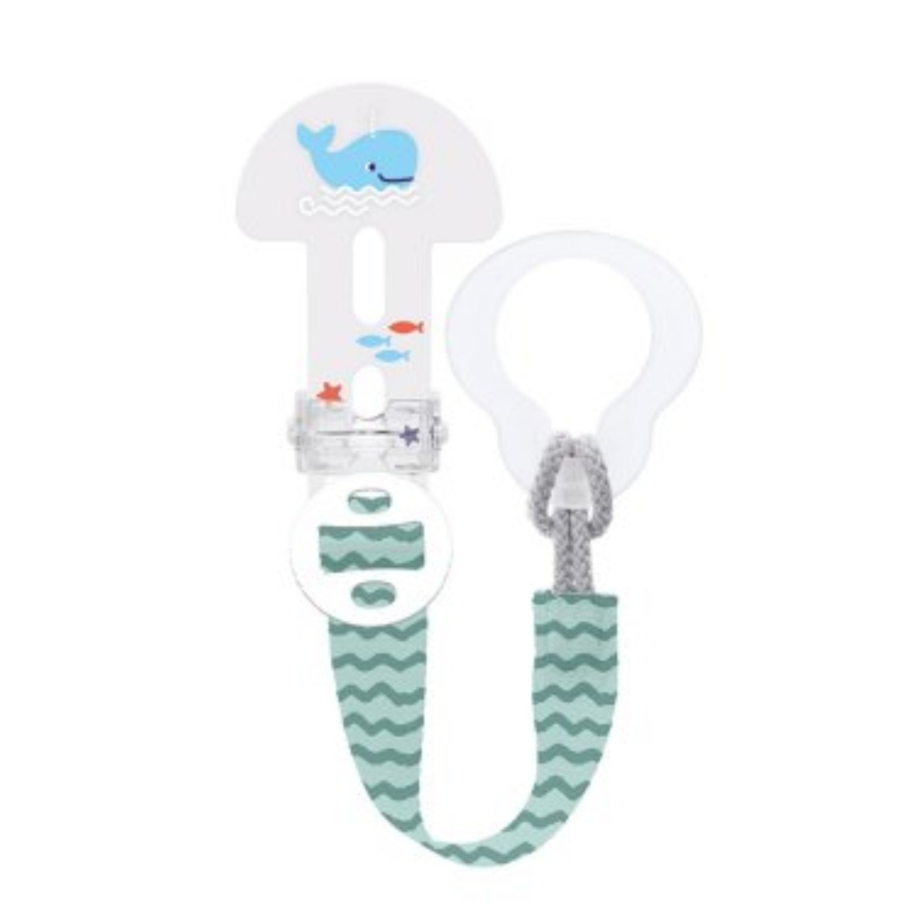 Prendedor de Chupetas MAM CLIP IT! c/ Anel Silicone Bico Infantil Bebê Meninos Azul