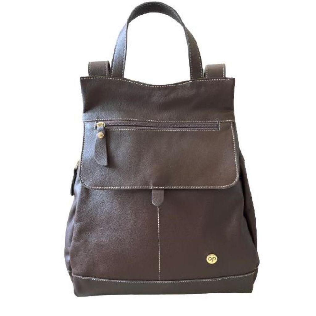 Mochila Bolsa De Couro Legitimo Feminina Original Anti Furto Passeio Linda Luxo Garantia Notebook