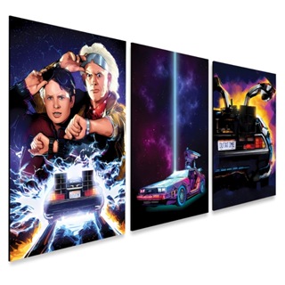 Kit 3 Quadros Decorativos De volta Para o Futuro Arte Exclusiva Filme em Oferta na Shopee