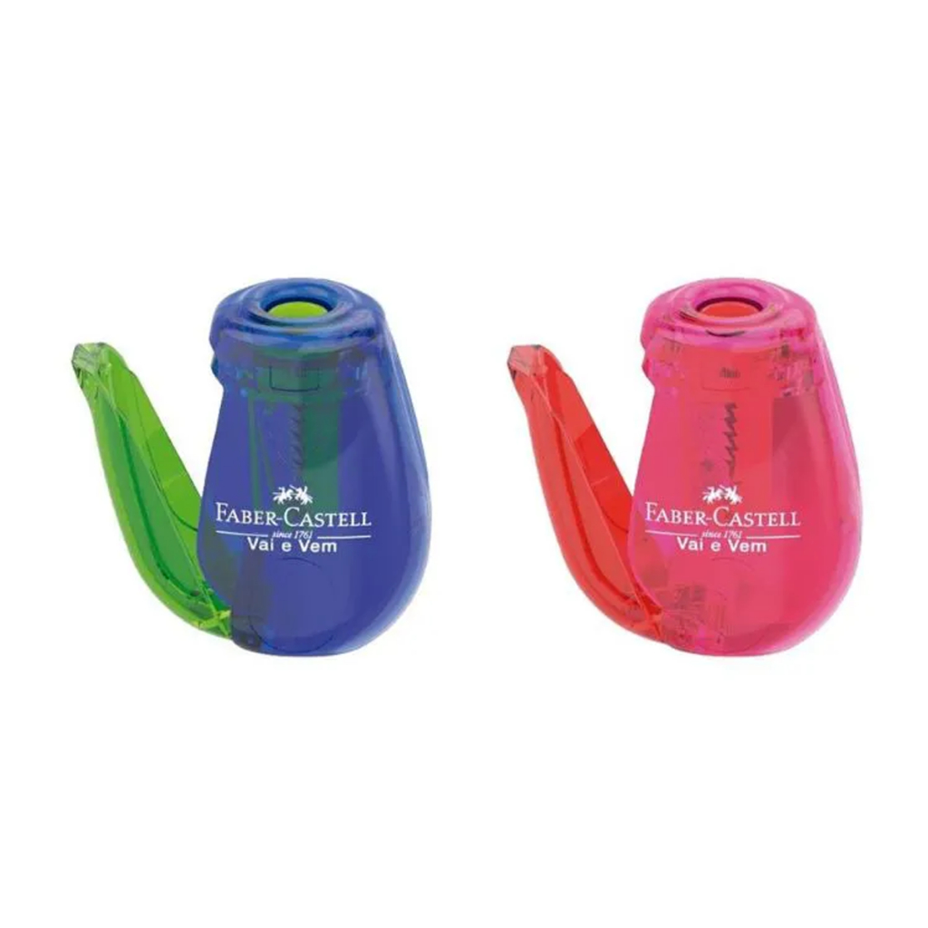 Apontador Escolar Vai e Vem - Faber Castell em Oferta na Shopee