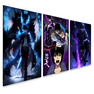 Kit 3 Quadros Decorativos Solo Leveling em Oferta na Shopee