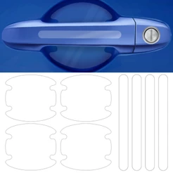 Kit 8 Peças Adesivo Protetor Maçaneta de Porta Carro Anti Arranhões Transparente