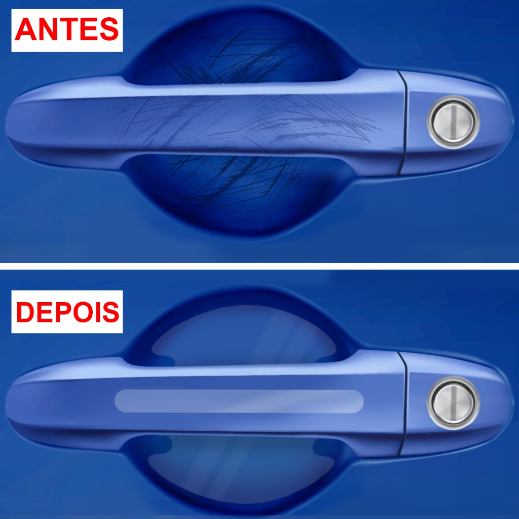 Kit 8 Peças Adesivo Protetor Maçaneta Porta Carro Emblema Compatível Volkswagen Anti Arranhões · foto 2