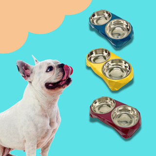 Comedouro e Bebedouro Elevado Duplo para Pets - Pote / Tigela em Aço inox - Cães e Gatos em Oferta na Shopee
