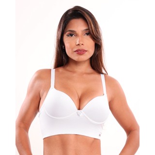 Sutiã Slim Cropped Reforçado Alças Ajustáveis Lateral Larga.