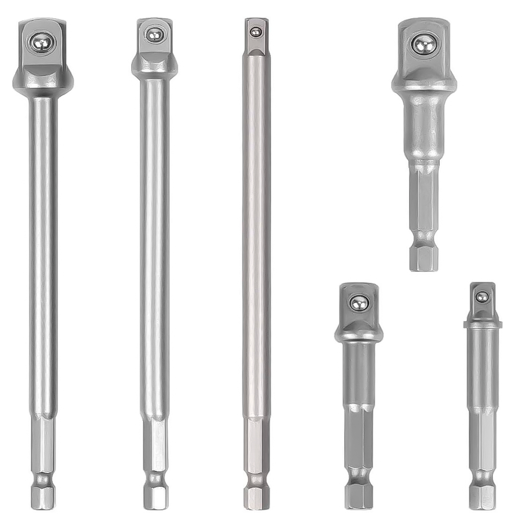 Jogo De Soquetes Adaptadores Extensão Alongador Para Soquetes Catraca Encaixe 6 Peças Parafusadeira em Oferta na Shopee