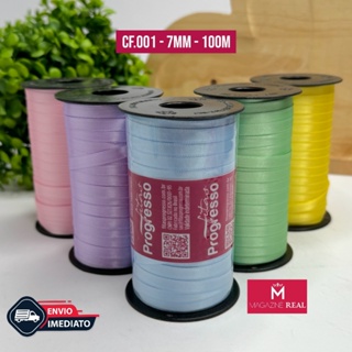 Fita de Cetim Progresso N°1 7mm - 100mts em Oferta na Shopee