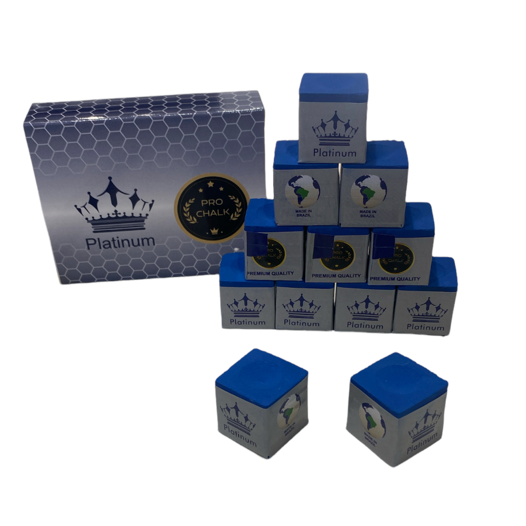 Caixa de Giz Platinum Profissional C/ 12 Unidades Para Taco Sinuca Bilhar
