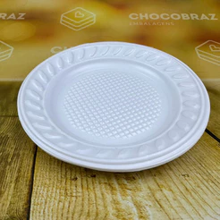 100~500 Prato Descartável Louri Festas 15cm Prato para Bolo de Festas Pratinho Descartável (CHOCO)