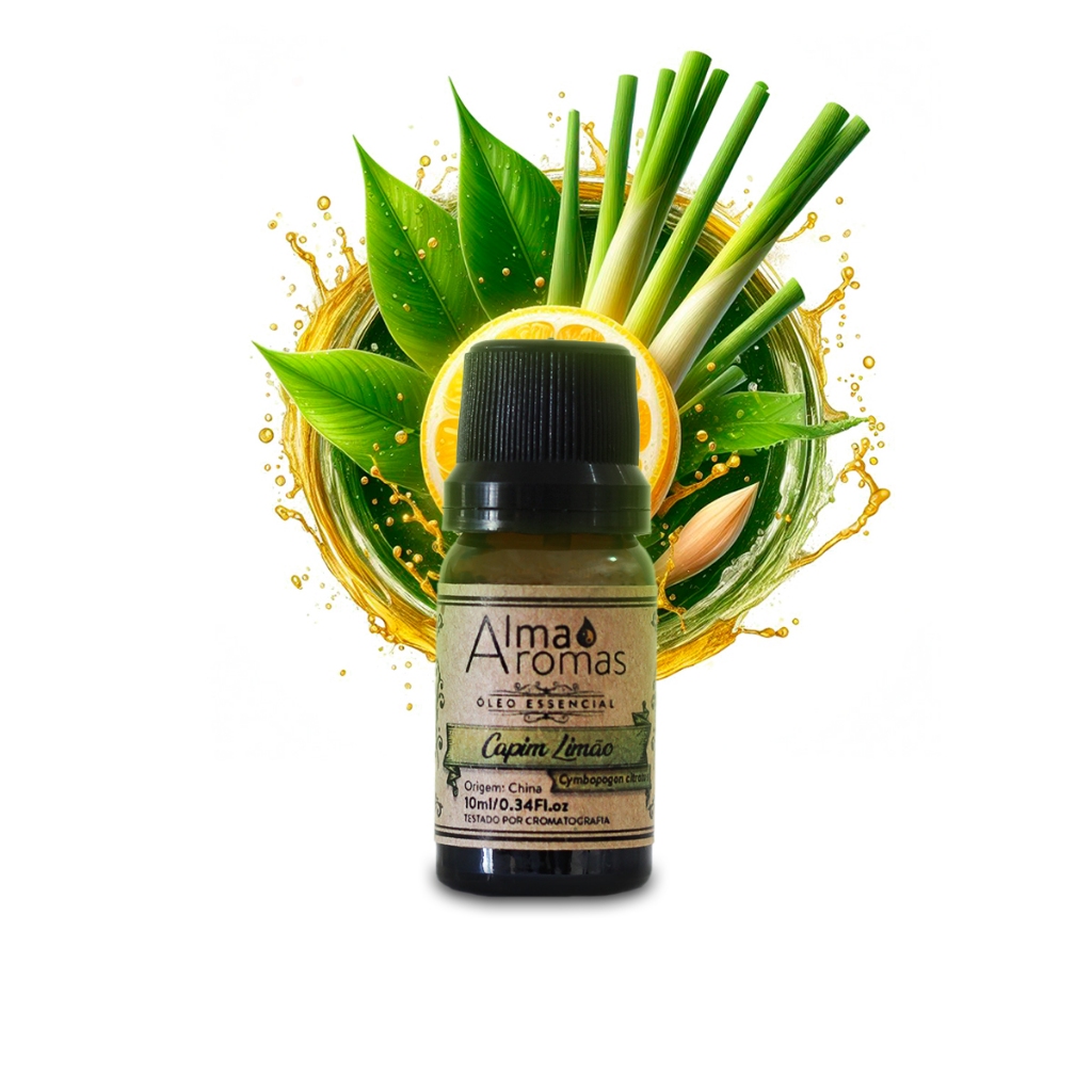 Óleo Essencial Alma Aromas Essência 10ml Difusor - Capim Limão