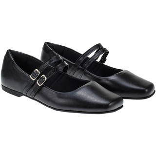 Sapato Feminino Boneca Mary Jane Sapatilha Bico Quadrado Mocassim Loafer-190 em Oferta na Shopee