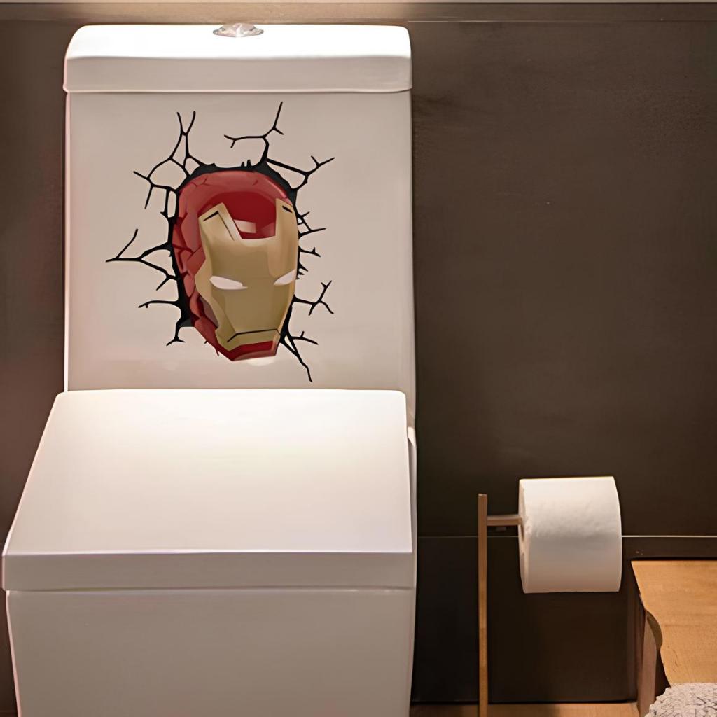 Adesivo de Vaso Sanitário Homem de Ferro