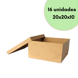 Caixa Mdf Cru Com Tampa 20x20x10 Convite Padrinhos - 16 unidades em Oferta na Shopee