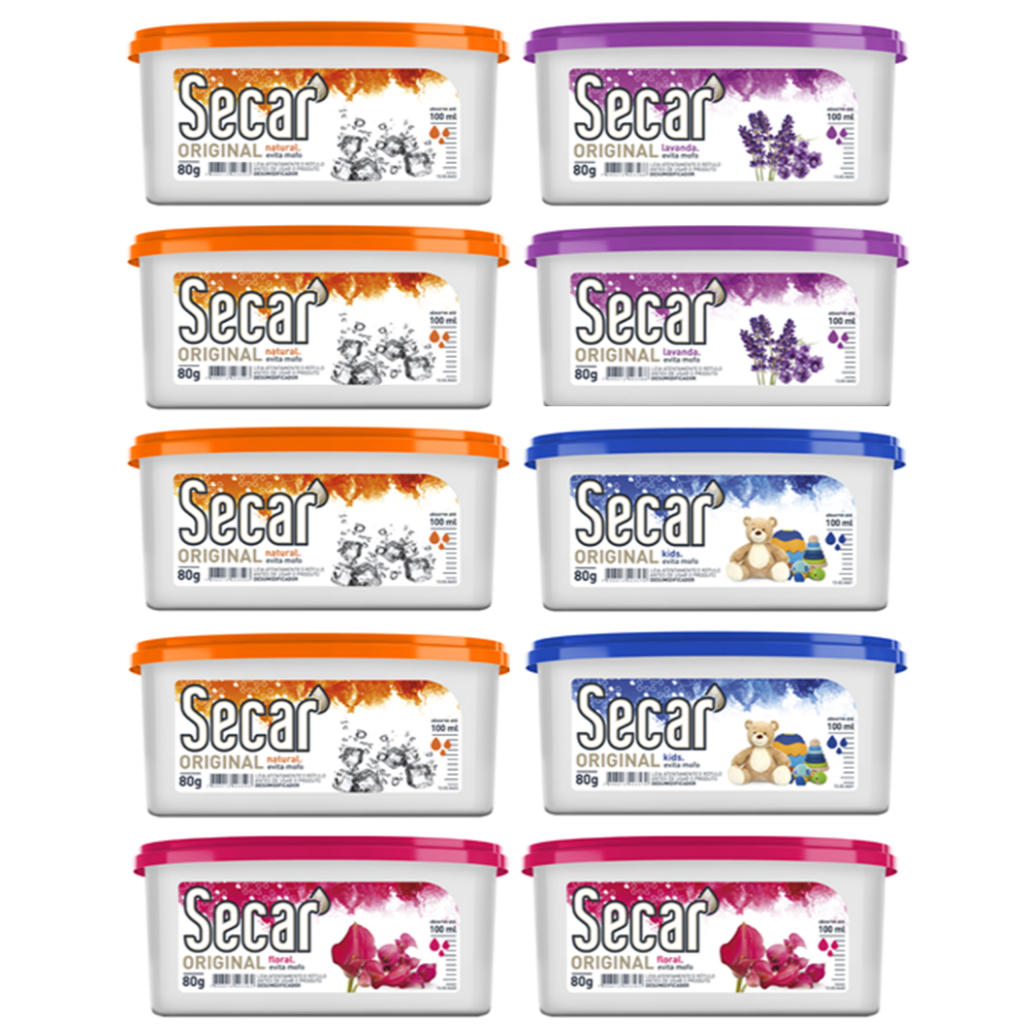 Kit 10un Anti Mofo Secar 80g Original Desumidificador Evita Umidade Fungos Cheiro Guarda Armários em Oferta na Shopee