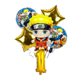 Kit C/6 Balão Metalizado Naruto /Redondo/Estrela em Oferta na Shopee
