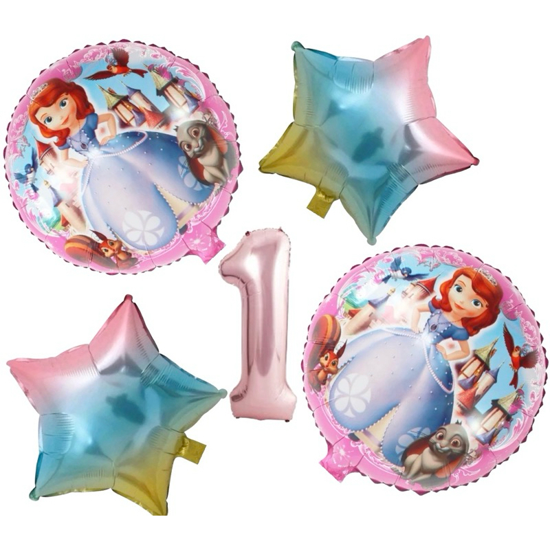 kit C/5 Balão Metalizado Princesa Sofia Enfeite/Decoração em Oferta na Shopee