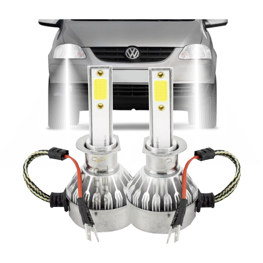 Lâmpadas Super Led 6500k Fox Spacefox Crossfox Até 2009 Gol Saveiro G1 G2 G3 G4 Parati Farol Milha