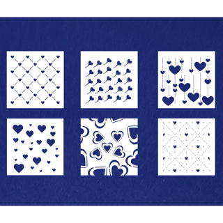 Stencil para Pintura Corações 14x14cm em Oferta na Shopee