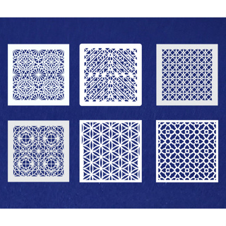 Stencil para Pintura Arabescos 14x14cm em Oferta na Shopee