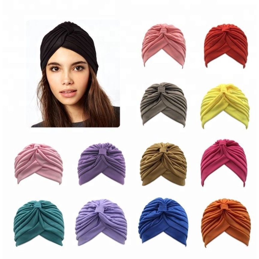 Kit 5 Chapéu Fechado Indianos Turbante Feminino Elegante em Oferta na Shopee