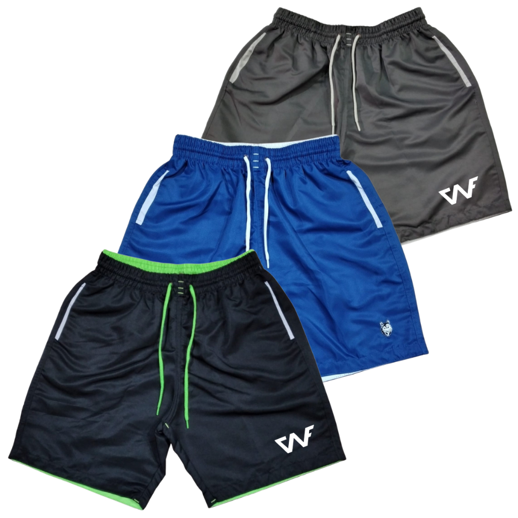 Kit 3 Bermudas Tactel Masculina Shorts de Praia Piscina Futebol Presente