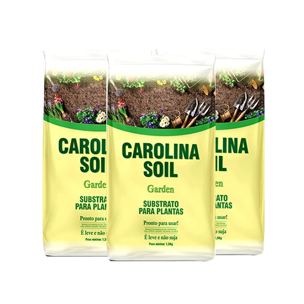 kit 3 Substrato Carolina Soil Garden vasos e sementeiras - 1,5 kg - Pronto pra usar