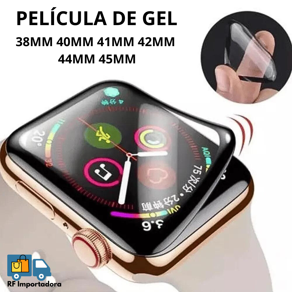 Película De Gel 9D Relógio Apple Watch 38MM 40MM 41MM 42MM 44MM 45MM