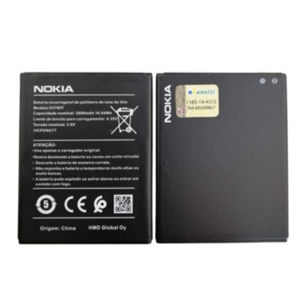 Bateria V3760t Compatível Smartphone Nokia C2 Ta-1263