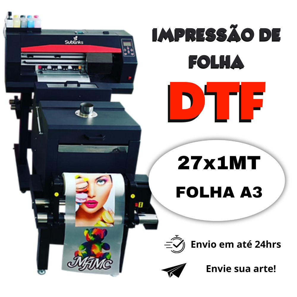 Impressão DTF Estampas Têxtil Tecido Impressão metro Aplicação Térmica Prensa Qualidade de Impressão