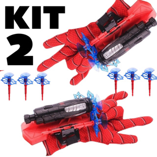 Kit 2 Luvas Homem Aranha Infantil Atirador de Teia Dardo Brinquedo Spider Man Menino e Menina em Oferta na Shopee