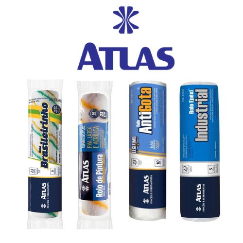 Rolo de Pintura Atlas - Antirespingo/Brasileirinho/Industrial/Antigota em Oferta na Shopee