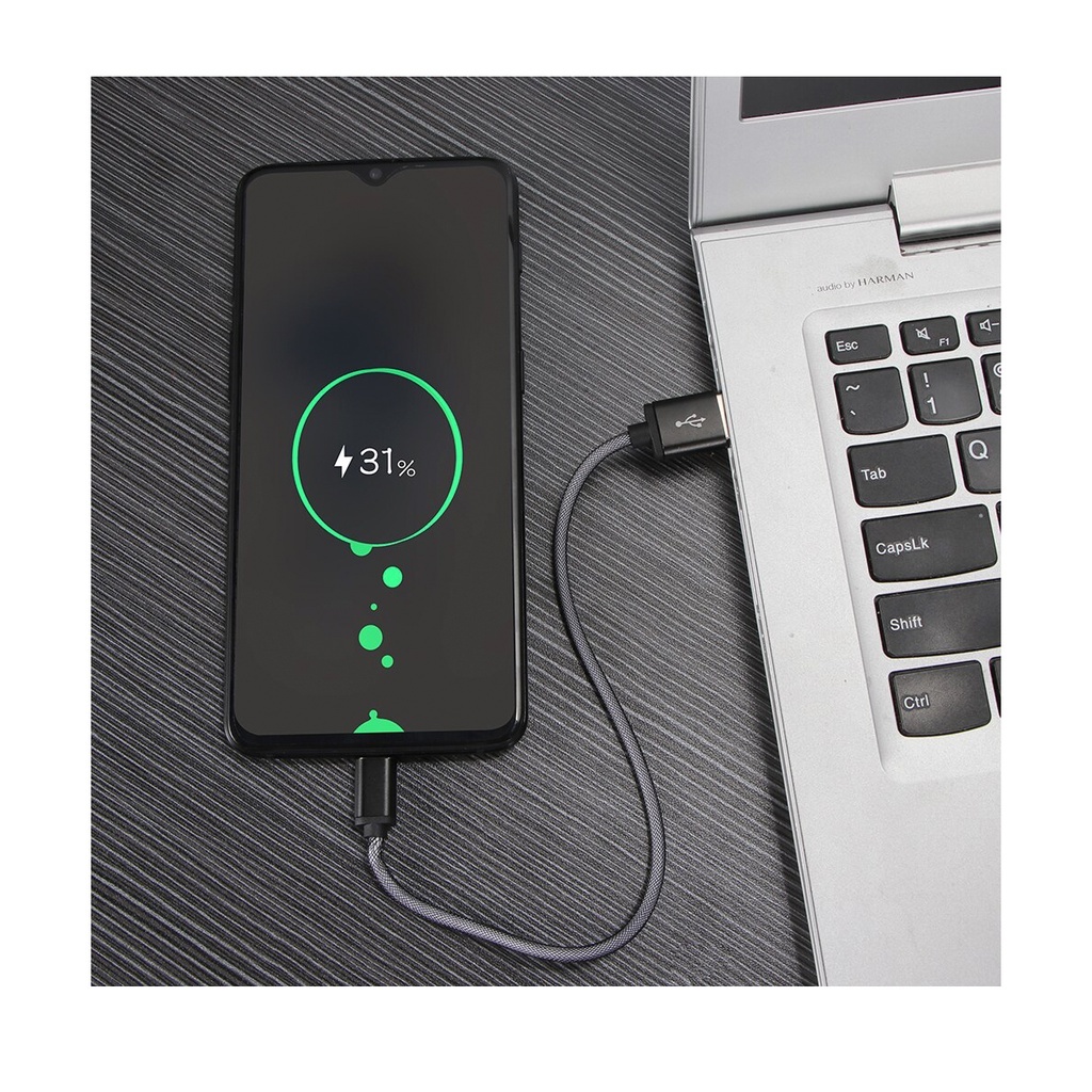 Cabo Micro Usb V8 Tipo-C IP Curto Pequeno 20 Cm Turbo 3a Reforçado