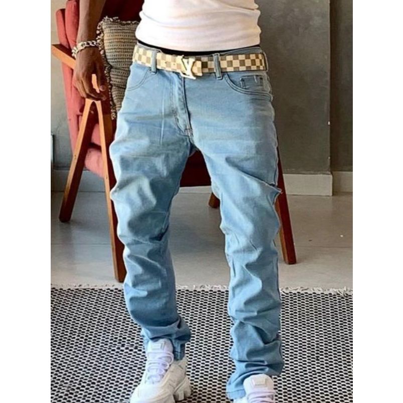 Calça Jeans Clara Drip Us Corte Gringo Tradicional Lisa