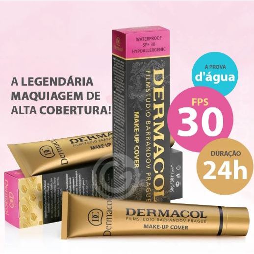 Base Dermacol “ORIGINAL” Longa Duração Prova D'Agua com cobertura Extrema 30g!