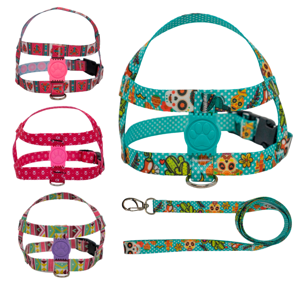 Peitoral Coleira Cachorro Pequeno Com Regulagem E Guia 1 Metro em Oferta na Shopee