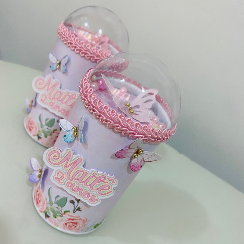 Cofre Personalizado Tema Jardim Encantado / Jardim das Borboletas / Lembrancinhas / Personalizados / Aniversário em Oferta na Shopee