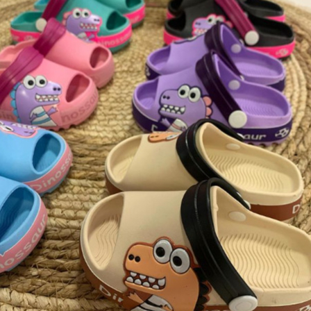 Sandália Dinossauro Chinelo Dinossauro Babuche Slide Baby