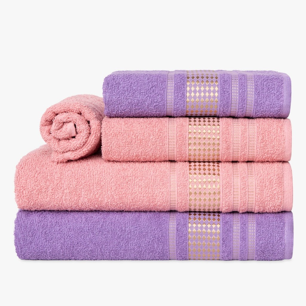 Jogo Toalhas de Banho 5 Peças Paris Linha Luxo Premium Felpudas 100% Algodão