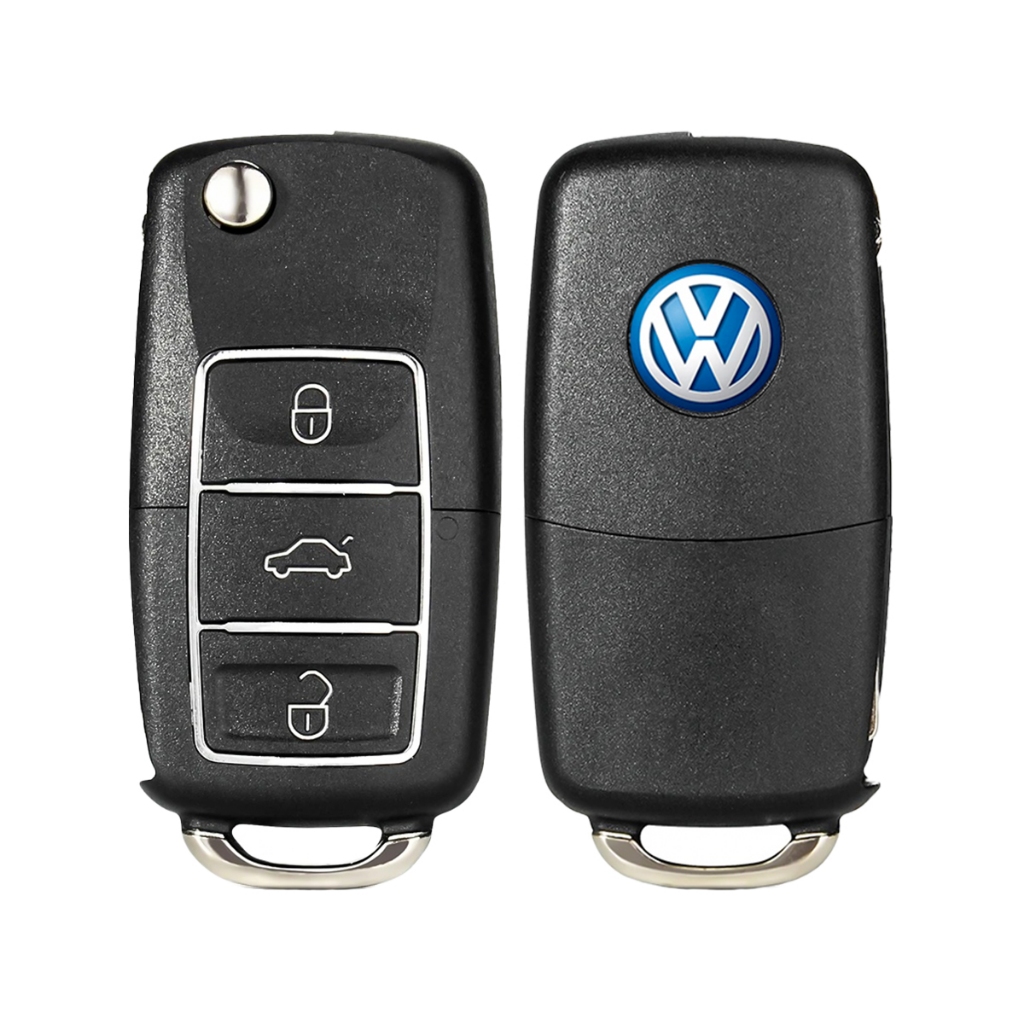 Carcaça Chave Canivete Para Modelo VW G5 Polo Fox Voyage Gol 3 Botões (Cromada) em Oferta na Shopee