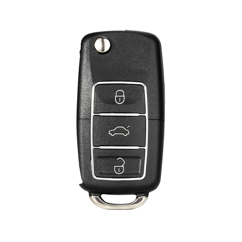Carcaça Chave Canivete Para Modelo VW G5 Polo Fox Voyage Gol 3 Botões (Cromada)