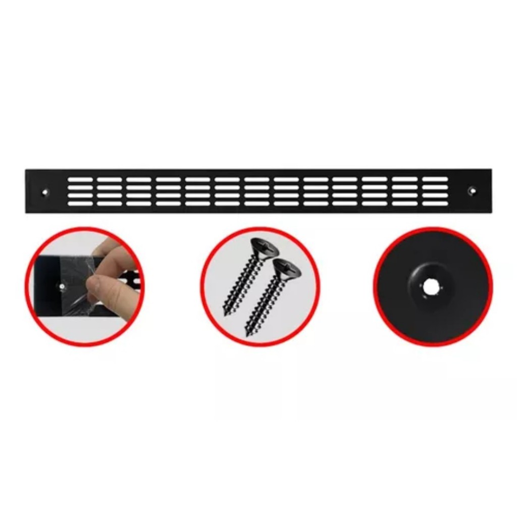 Grade de Ventilação Forno de Embutir Preto Safanelli
